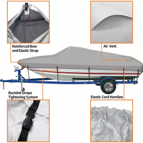 OEM & ODM promotional lightweight waterproof durable solid boat cover ship cover, oxford fabrics made, custom logo provided